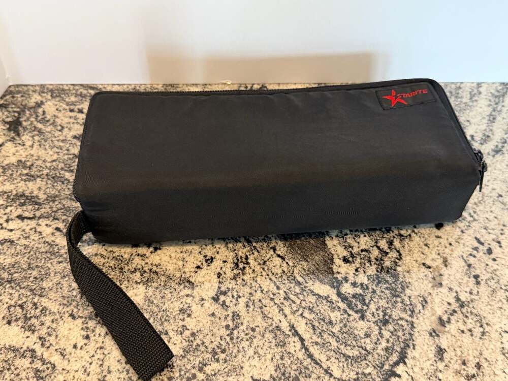 Starite Padded Zipper Case with Cassette Tape Storage Insert Holds 15 Tapes